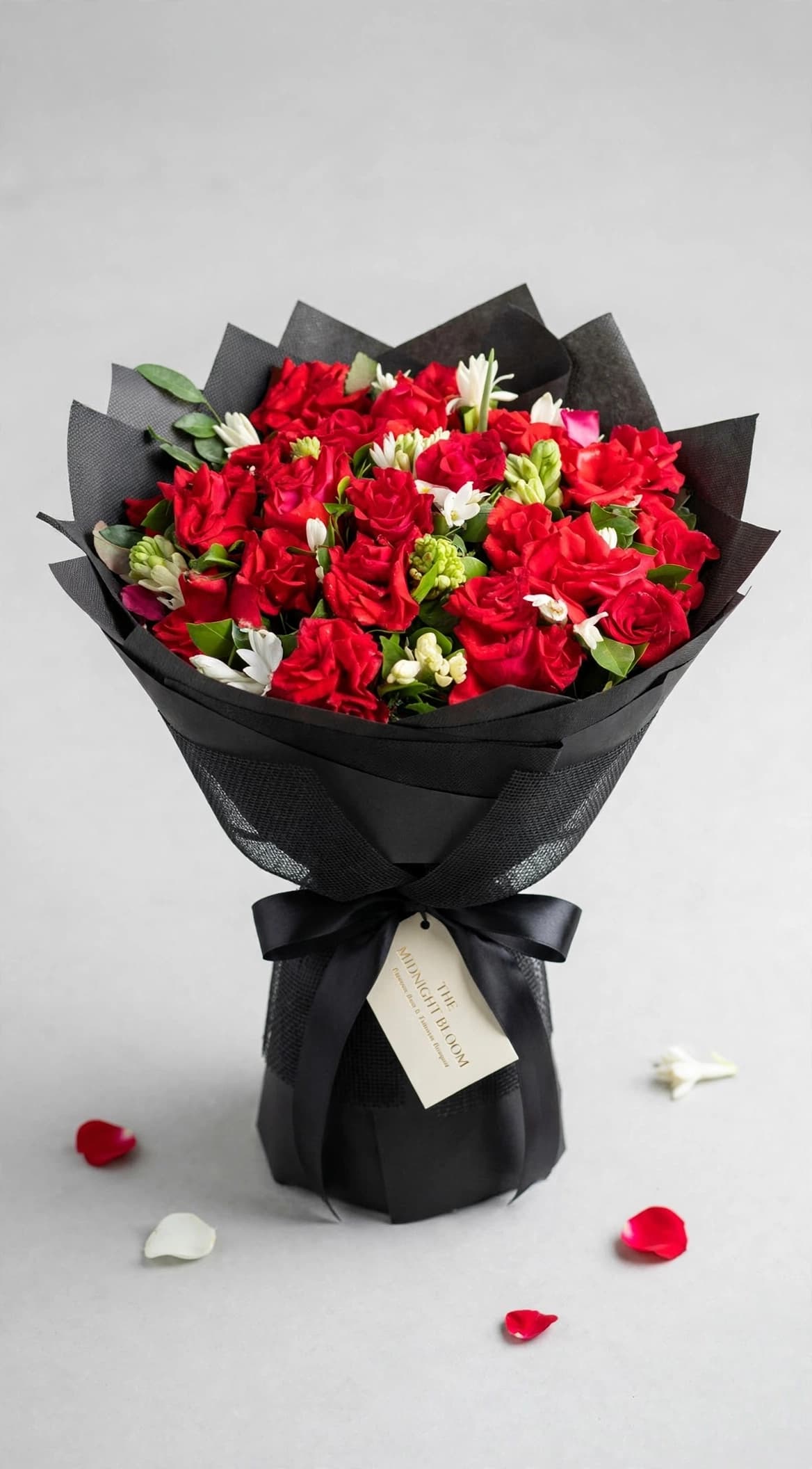 The Midnight Bloom – Red Rose Bouquet fresh flower delivery Lahore Karachi Islamabad Pakistan
